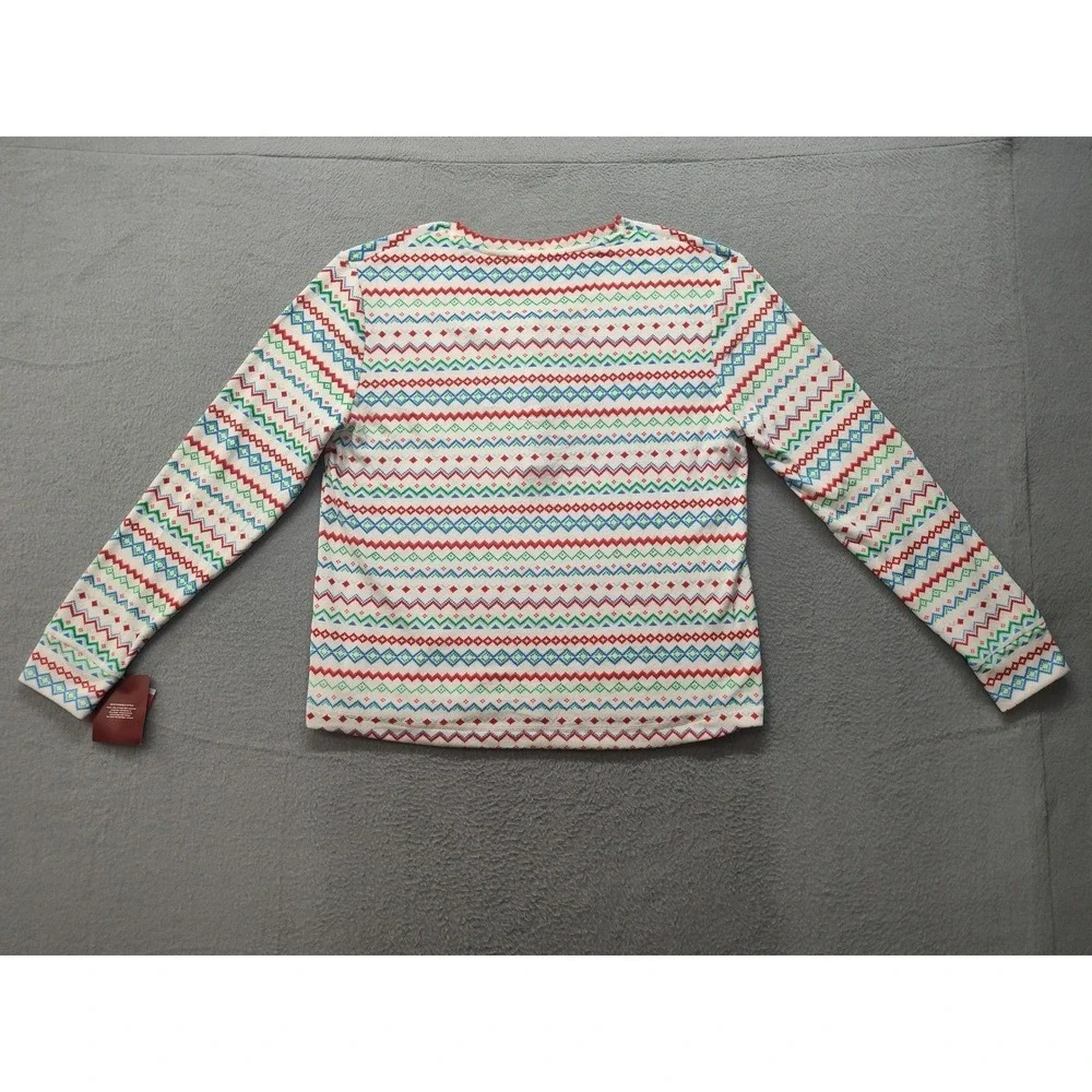 Wondershop Target Womens M Pajama Top Henley Fair Isle Holiday Sleep Shirt New